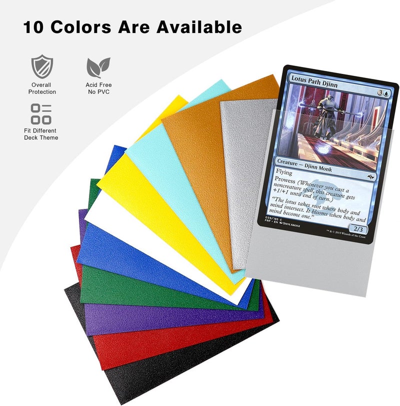 Katomula 1000CT MTG Card Sleeves, Clear Front Textured Back Card Sleeve Deck Card Protectors, Standard Size Card Sleeves for MTG, Baseball Card, Football Card,Sports Cards, Game Card - Image 5